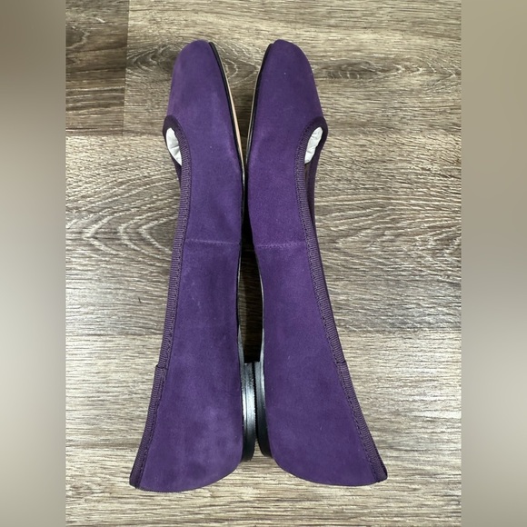 Lands End Shoes Women 8B Purple Suede Ballet Flats NEW Coquette Quiet Luxury - Picture 8 of 8
